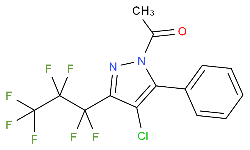 1-Acetyl-4-chloro-3-(heptafluoropropyl)-5-phenyl-1H-pyrazole_Molecular_structure_CAS_)