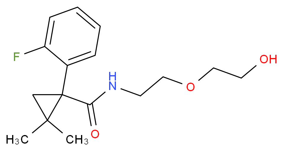 1-(2-fluorophenyl)-N-[2-(2-hydroxyethoxy)ethyl]-2,2-dimethylcyclopropanecarboxamide_Molecular_structure_CAS_)
