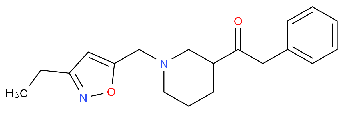 1-{1-[(3-ethyl-5-isoxazolyl)methyl]-3-piperidinyl}-2-phenylethanone_Molecular_structure_CAS_)