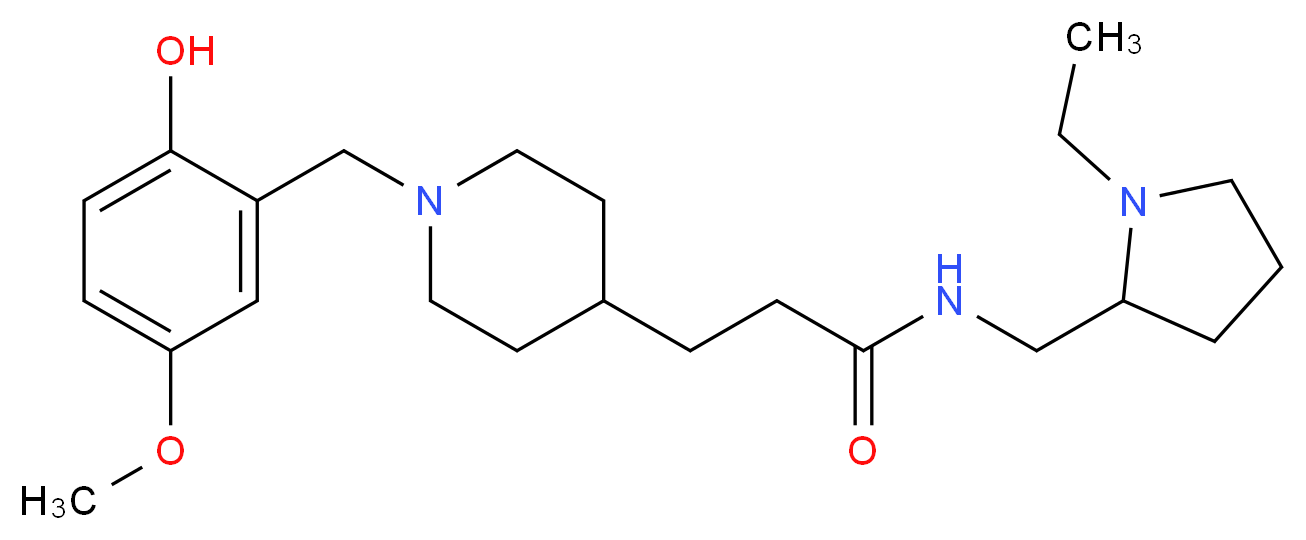 N-[(1-ethyl-2-pyrrolidinyl)methyl]-3-[1-(2-hydroxy-5-methoxybenzyl)-4-piperidinyl]propanamide_Molecular_structure_CAS_)