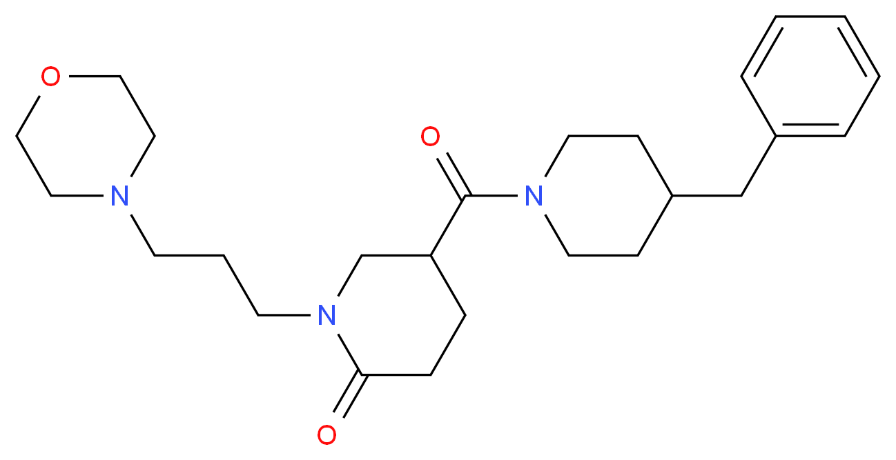5-[(4-benzyl-1-piperidinyl)carbonyl]-1-[3-(4-morpholinyl)propyl]-2-piperidinone_Molecular_structure_CAS_)