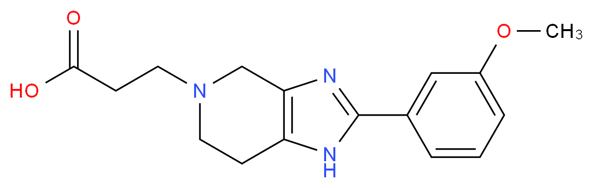 3-[2-(3-methoxyphenyl)-1,4,6,7-tetrahydro-5H-imidazo[4,5-c]pyridin-5-yl]propanoic acid_Molecular_structure_CAS_)