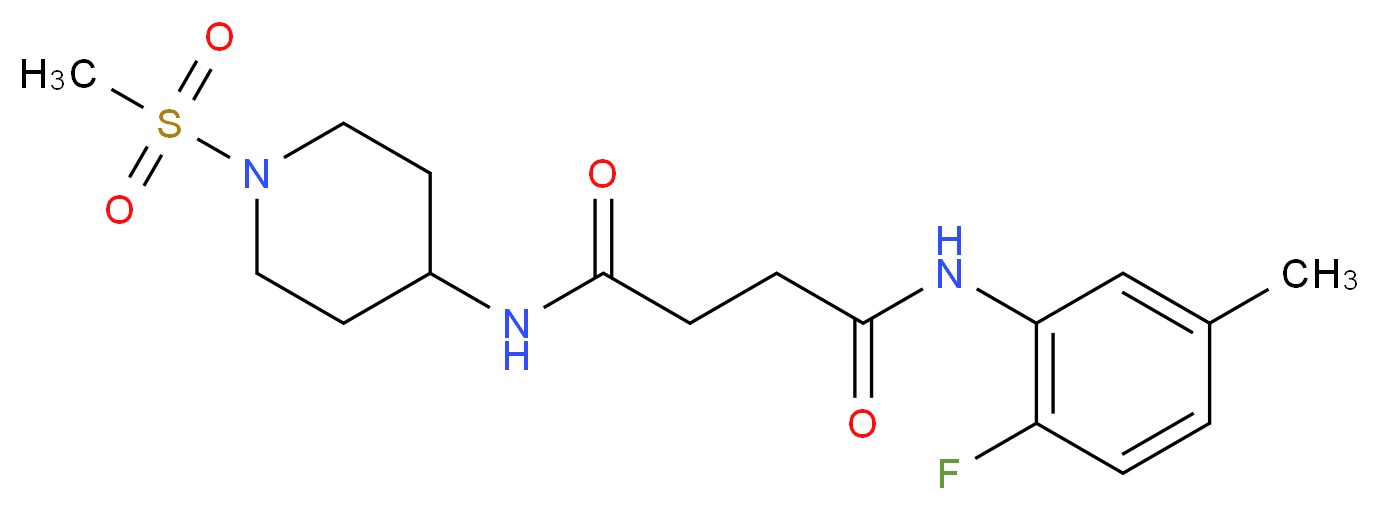 N-(2-fluoro-5-methylphenyl)-N'-[1-(methylsulfonyl)piperidin-4-yl]succinamide_Molecular_structure_CAS_)
