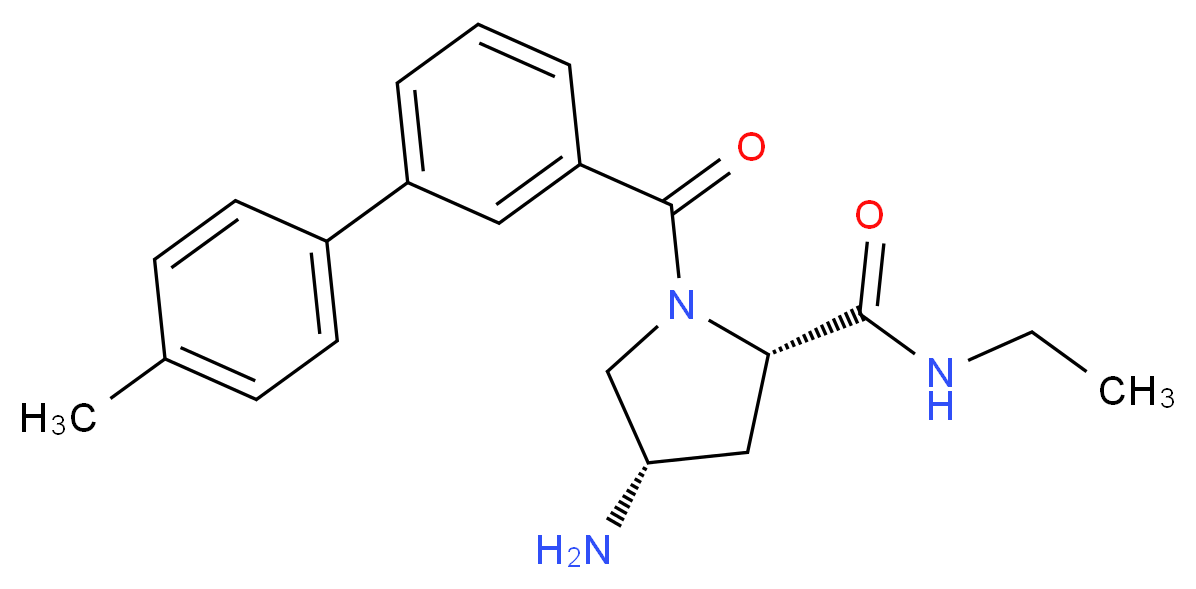 (4S)-4-amino-N-ethyl-1-[(4'-methylbiphenyl-3-yl)carbonyl]-L-prolinamide_Molecular_structure_CAS_)