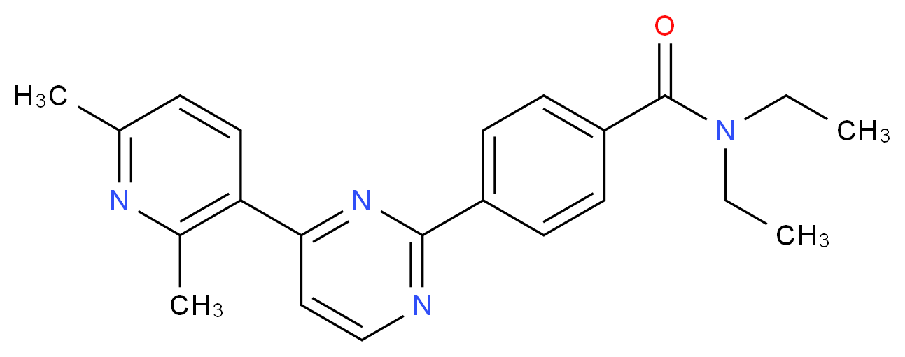 4-[4-(2,6-dimethylpyridin-3-yl)pyrimidin-2-yl]-N,N-diethylbenzamide_Molecular_structure_CAS_)