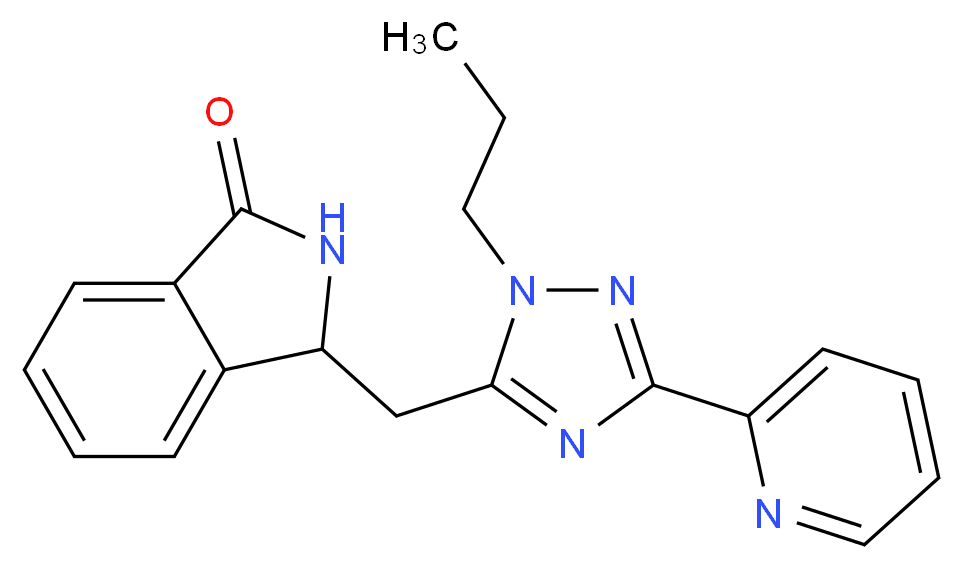 3-[(1-propyl-3-pyridin-2-yl-1H-1,2,4-triazol-5-yl)methyl]isoindolin-1-one_Molecular_structure_CAS_)