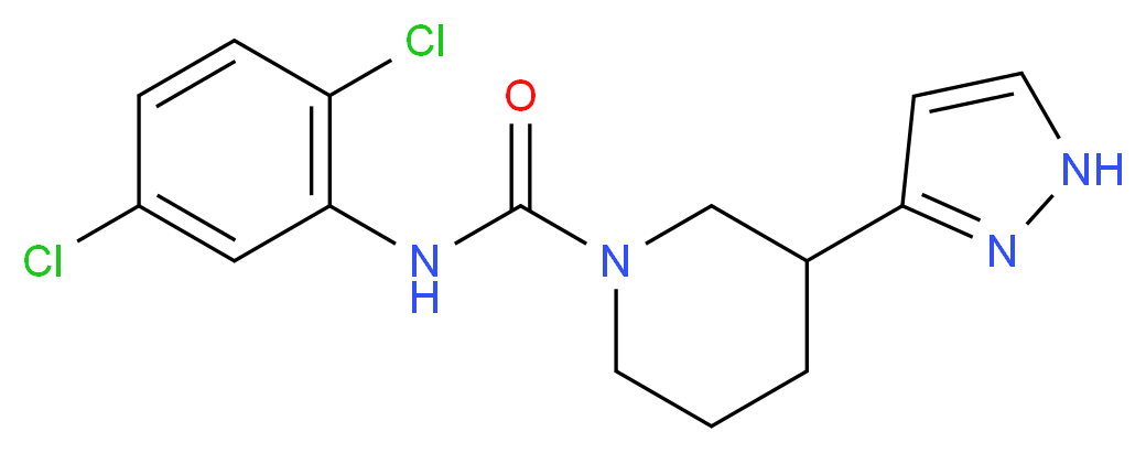 N-(2,5-dichlorophenyl)-3-(1H-pyrazol-3-yl)piperidine-1-carboxamide_Molecular_structure_CAS_)