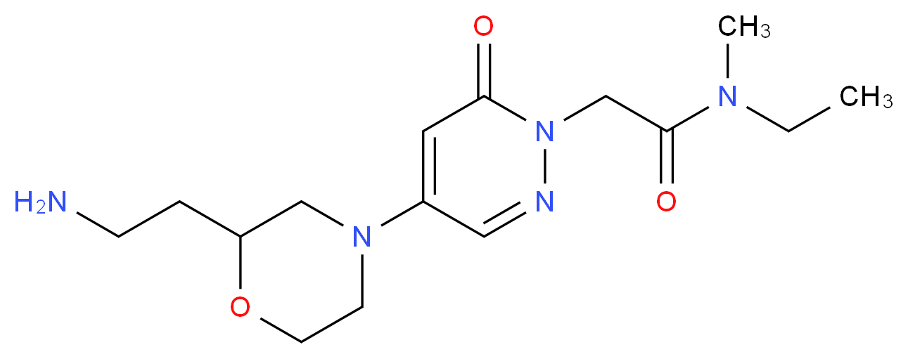 2-[4-[2-(2-aminoethyl)-4-morpholinyl]-6-oxo-1(6H)-pyridazinyl]-N-ethyl-N-methylacetamide_Molecular_structure_CAS_)