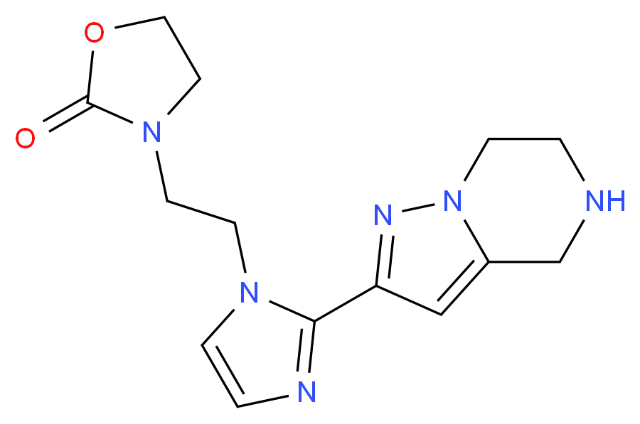 3-{2-[2-(4,5,6,7-tetrahydropyrazolo[1,5-a]pyrazin-2-yl)-1H-imidazol-1-yl]ethyl}-1,3-oxazolidin-2-one_Molecular_structure_CAS_)