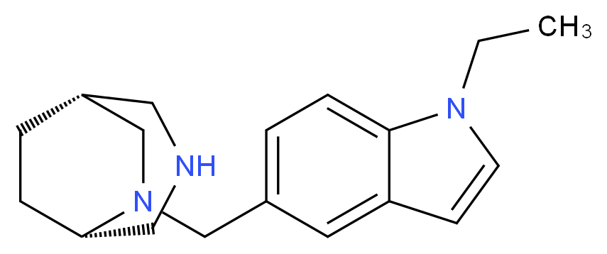 (1R*,5S*)-6-[(1-ethyl-1H-indol-5-yl)methyl]-3,6-diazabicyclo[3.2.2]nonane_Molecular_structure_CAS_)