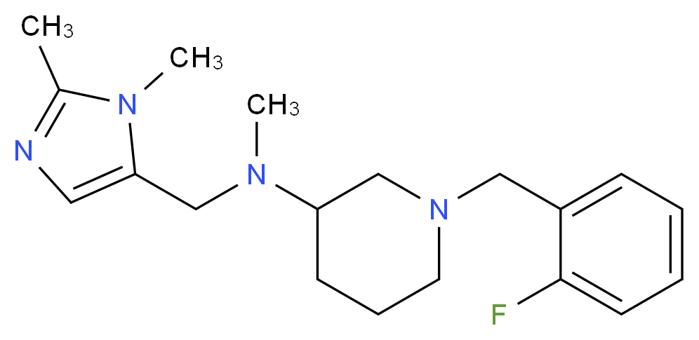 N-[(1,2-dimethyl-1H-imidazol-5-yl)methyl]-1-(2-fluorobenzyl)-N-methyl-3-piperidinamine_Molecular_structure_CAS_)
