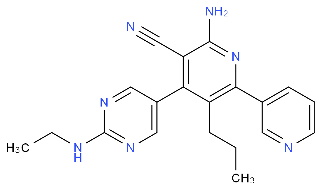 6-amino-4-[2-(ethylamino)pyrimidin-5-yl]-3-propyl-2,3'-bipyridine-5-carbonitrile_Molecular_structure_CAS_)