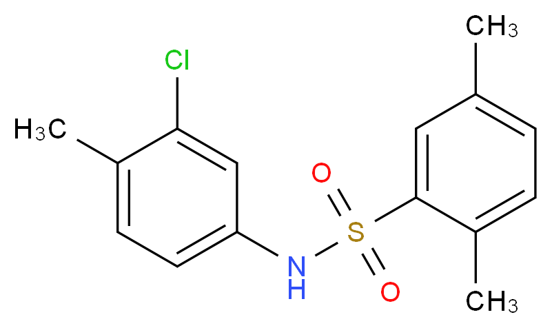 N-(3-Chloro-4-methylphenyl)-2,5-dimethylbenzenesulfonamide_Molecular_structure_CAS_)