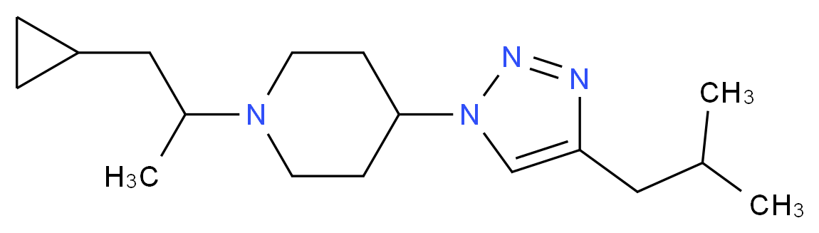 1-(2-cyclopropyl-1-methylethyl)-4-(4-isobutyl-1H-1,2,3-triazol-1-yl)piperidine_Molecular_structure_CAS_)