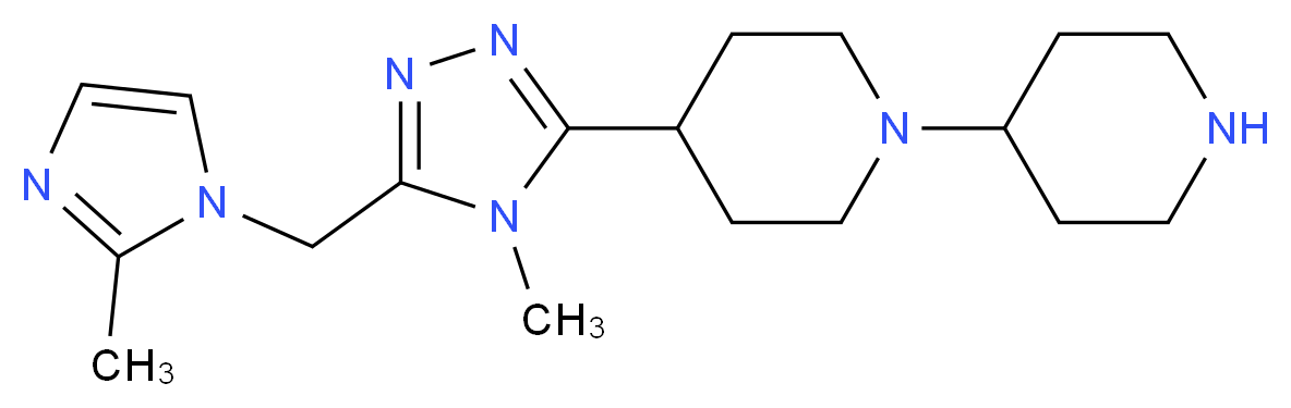 4-{4-methyl-5-[(2-methyl-1H-imidazol-1-yl)methyl]-4H-1,2,4-triazol-3-yl}-1,4'-bipiperidine_Molecular_structure_CAS_)