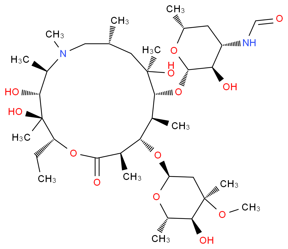3'-N,N-Di(desmethyl)-3'-N-formyl Azithromycin_Molecular_structure_CAS_765927-71-7)