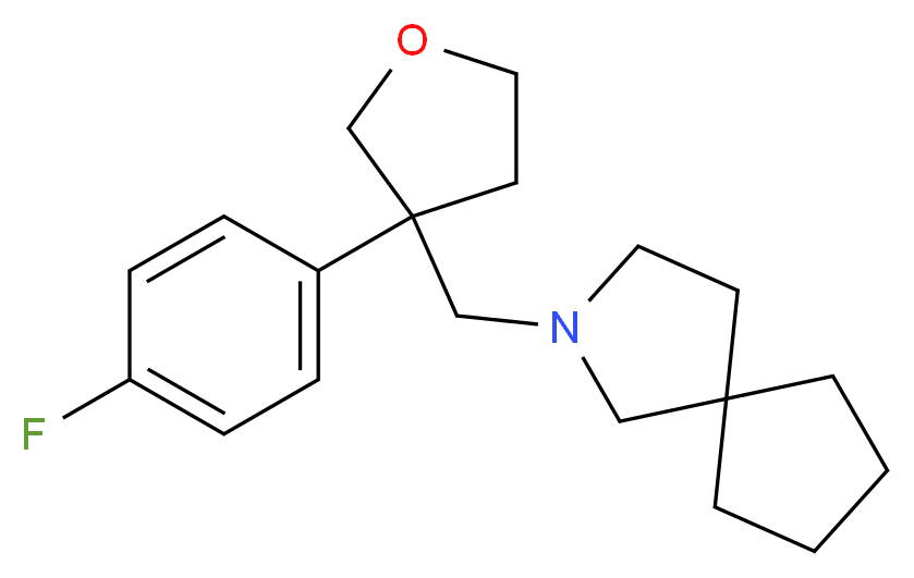 2-{[3-(4-fluorophenyl)tetrahydro-3-furanyl]methyl}-2-azaspiro[4.4]nonane_Molecular_structure_CAS_)