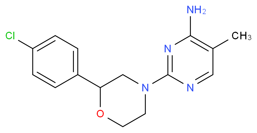 2-[2-(4-chlorophenyl)morpholin-4-yl]-5-methylpyrimidin-4-amine_Molecular_structure_CAS_)