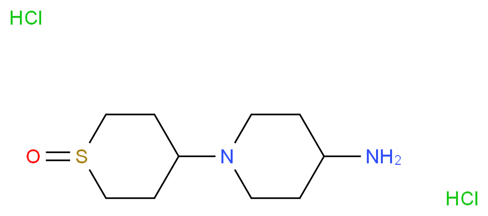 1-(1-Oxidotetrahydro-2H-thiopyran-4-yl)piperidin-4-amine dihydrochloride_Molecular_structure_CAS_)