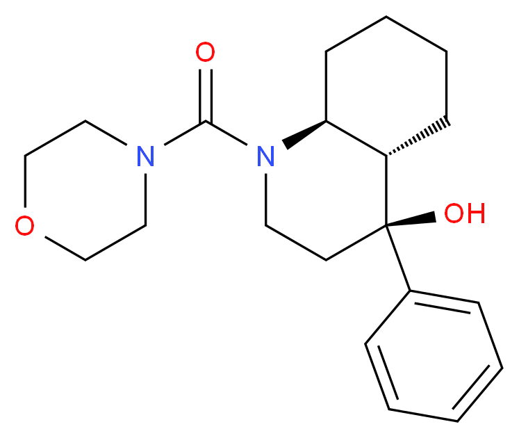 (4S*,4aS*,8aS*)-1-(4-morpholinylcarbonyl)-4-phenyldecahydro-4-quinolinol_Molecular_structure_CAS_)