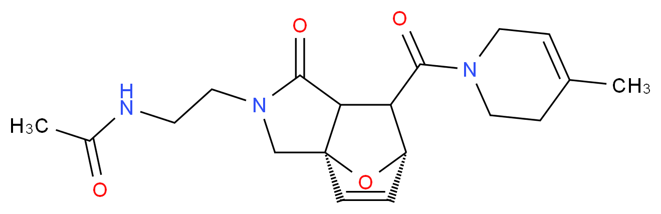 N-(2-{(3aR*,6S*)-7-[(4-methyl-3,6-dihydropyridin-1(2H)-yl)carbonyl]-1-oxo-1,6,7,7a-tetrahydro-3a,6-epoxyisoindol-2-yl}ethyl)acetamide_Molecular_structure_CAS_)