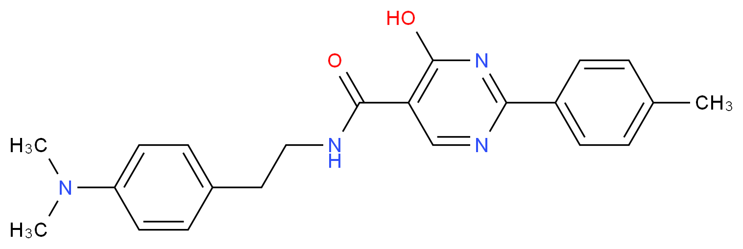 N-{2-[4-(dimethylamino)phenyl]ethyl}-4-hydroxy-2-(4-methylphenyl)pyrimidine-5-carboxamide_Molecular_structure_CAS_)