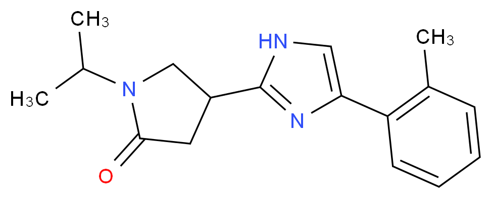 1-isopropyl-4-[4-(2-methylphenyl)-1H-imidazol-2-yl]-2-pyrrolidinone_Molecular_structure_CAS_)