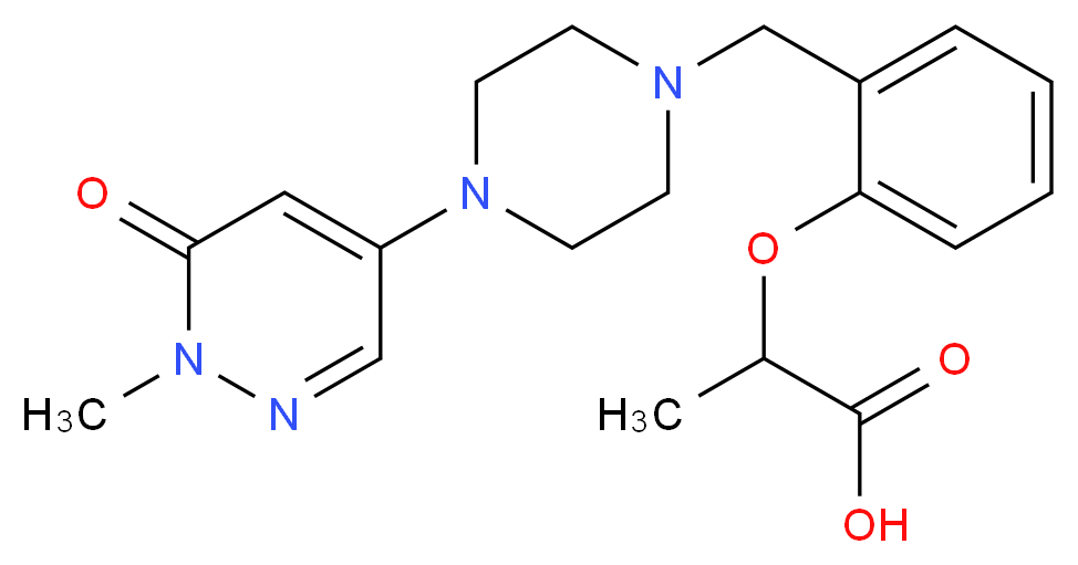 2-(2-{[4-(1-methyl-6-oxo-1,6-dihydropyridazin-4-yl)piperazin-1-yl]methyl}phenoxy)propanoic acid_Molecular_structure_CAS_)