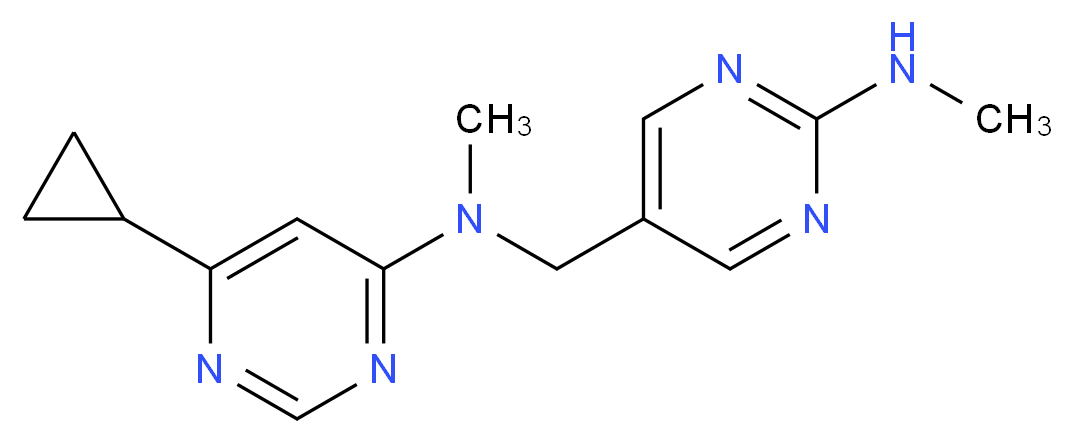 5-{[(6-cyclopropylpyrimidin-4-yl)(methyl)amino]methyl}-N-methylpyrimidin-2-amine_Molecular_structure_CAS_)