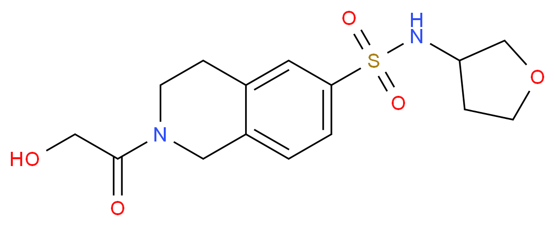 2-glycoloyl-N-(tetrahydrofuran-3-yl)-1,2,3,4-tetrahydroisoquinoline-6-sulfonamide_Molecular_structure_CAS_)