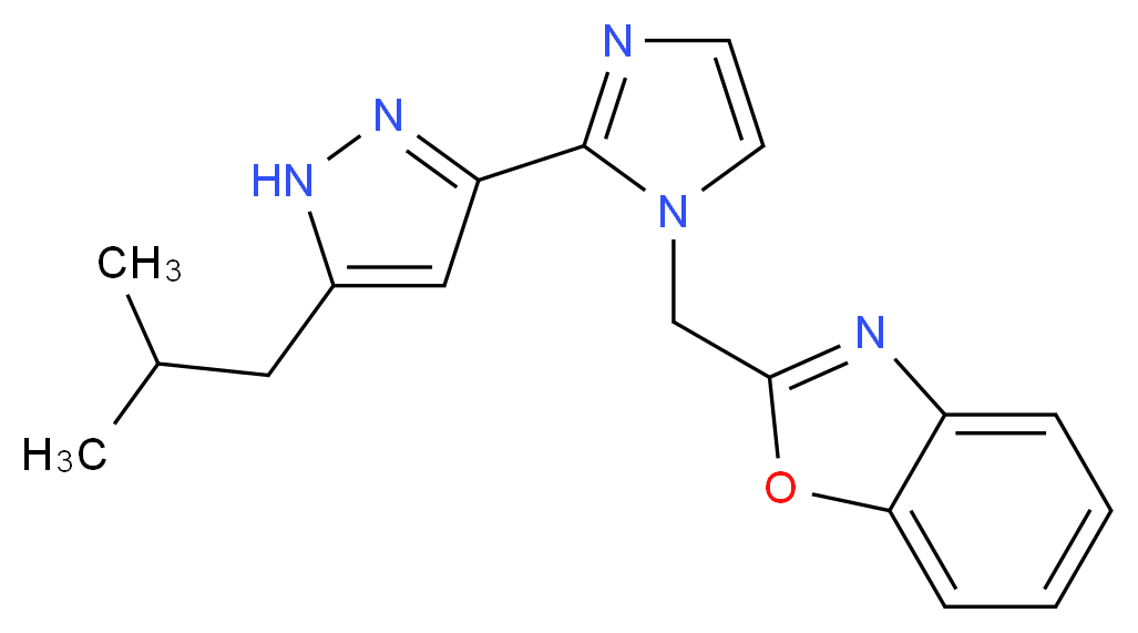 2-{[2-(5-isobutyl-1H-pyrazol-3-yl)-1H-imidazol-1-yl]methyl}-1,3-benzoxazole_Molecular_structure_CAS_)