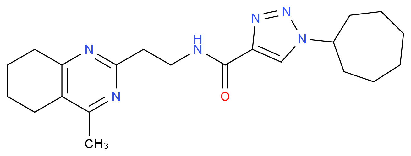 1-cycloheptyl-N-[2-(4-methyl-5,6,7,8-tetrahydro-2-quinazolinyl)ethyl]-1H-1,2,3-triazole-4-carboxamide_Molecular_structure_CAS_)