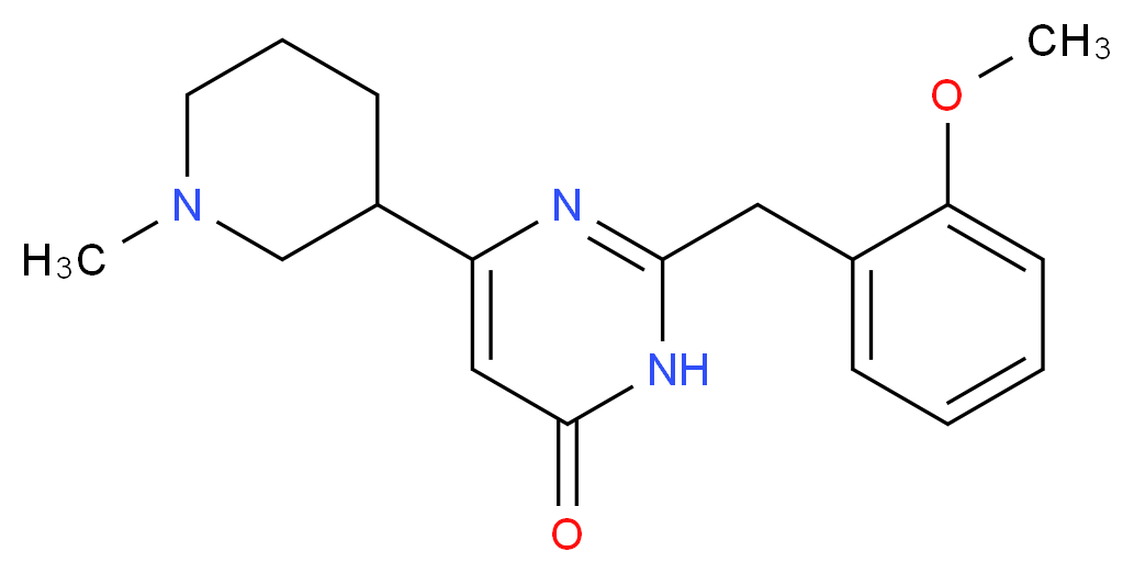 2-(2-methoxybenzyl)-6-(1-methylpiperidin-3-yl)pyrimidin-4(3H)-one_Molecular_structure_CAS_)