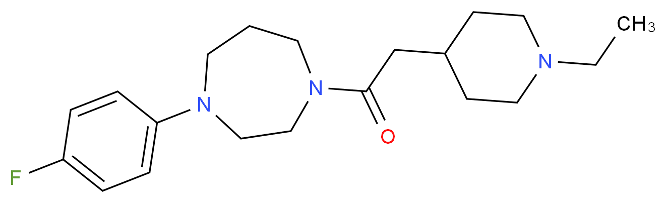 1-[(1-ethyl-4-piperidinyl)acetyl]-4-(4-fluorophenyl)-1,4-diazepane_Molecular_structure_CAS_)