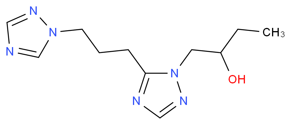 1-{5-[3-(1H-1,2,4-triazol-1-yl)propyl]-1H-1,2,4-triazol-1-yl}butan-2-ol_Molecular_structure_CAS_)