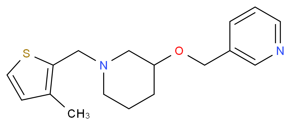 3-[({1-[(3-methyl-2-thienyl)methyl]-3-piperidinyl}oxy)methyl]pyridine_Molecular_structure_CAS_)