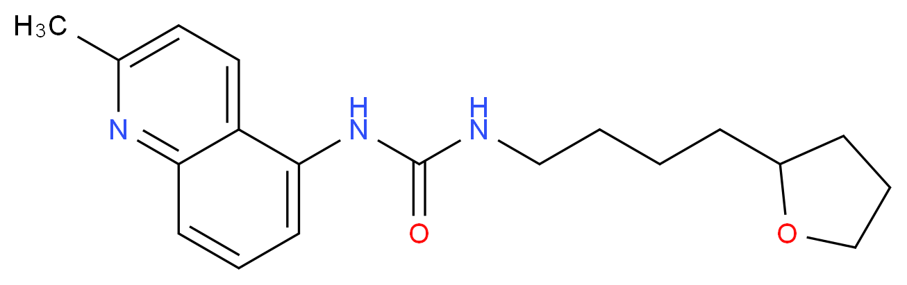 N-(2-methylquinolin-5-yl)-N'-[4-(tetrahydrofuran-2-yl)butyl]urea_Molecular_structure_CAS_)