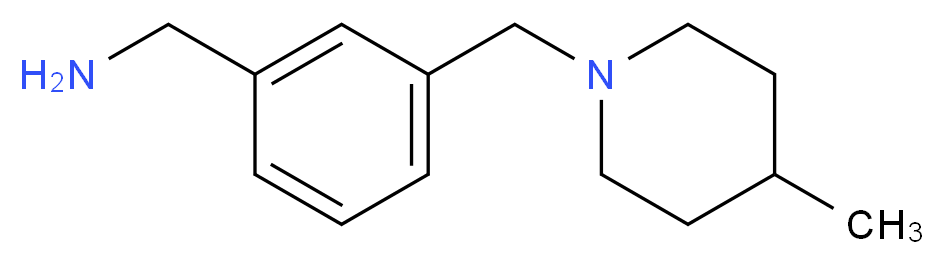 3-[(4-Methylpiperidin-1-yl)methyl]benzylamine 97%_Molecular_structure_CAS_690632-06-5)