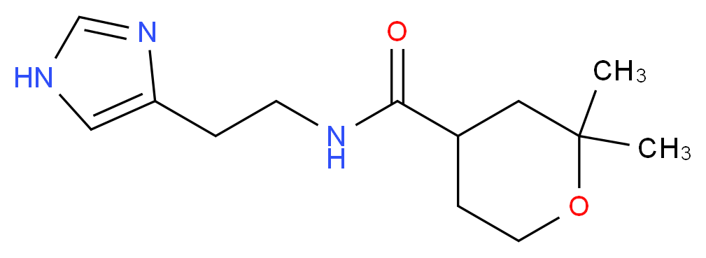 N-[2-(1H-imidazol-4-yl)ethyl]-2,2-dimethyltetrahydro-2H-pyran-4-carboxamide_Molecular_structure_CAS_)