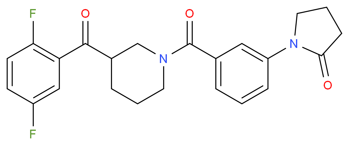 1-(3-{[3-(2,5-difluorobenzoyl)-1-piperidinyl]carbonyl}phenyl)-2-pyrrolidinone_Molecular_structure_CAS_)