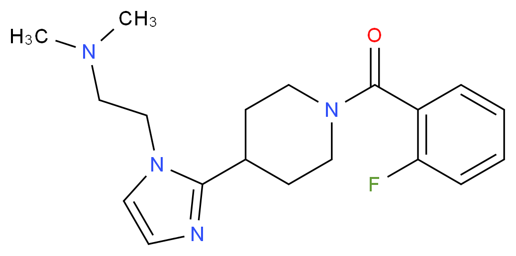 (2-{2-[1-(2-fluorobenzoyl)-4-piperidinyl]-1H-imidazol-1-yl}ethyl)dimethylamine_Molecular_structure_CAS_)