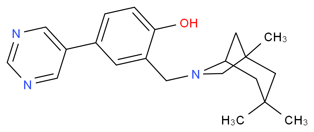 4-(5-pyrimidinyl)-2-[(1,3,3-trimethyl-6-azabicyclo[3.2.1]oct-6-yl)methyl]phenol_Molecular_structure_CAS_)