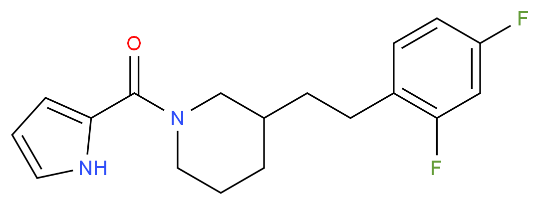 3-[2-(2,4-difluorophenyl)ethyl]-1-(1H-pyrrol-2-ylcarbonyl)piperidine_Molecular_structure_CAS_)