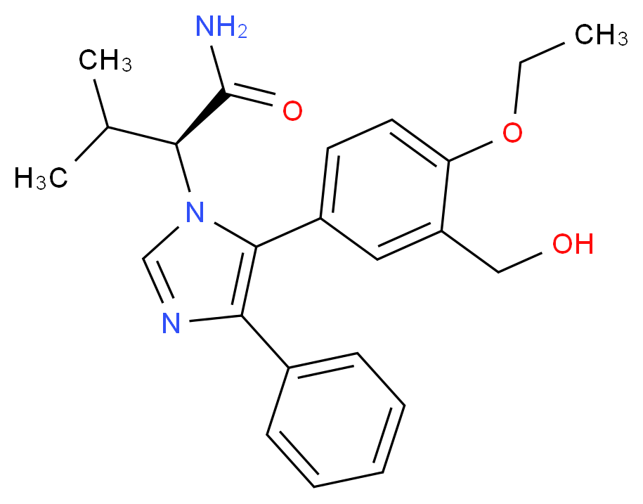 (2S)-2-{5-[4-ethoxy-3-(hydroxymethyl)phenyl]-4-phenyl-1H-imidazol-1-yl}-3-methylbutanamide_Molecular_structure_CAS_)
