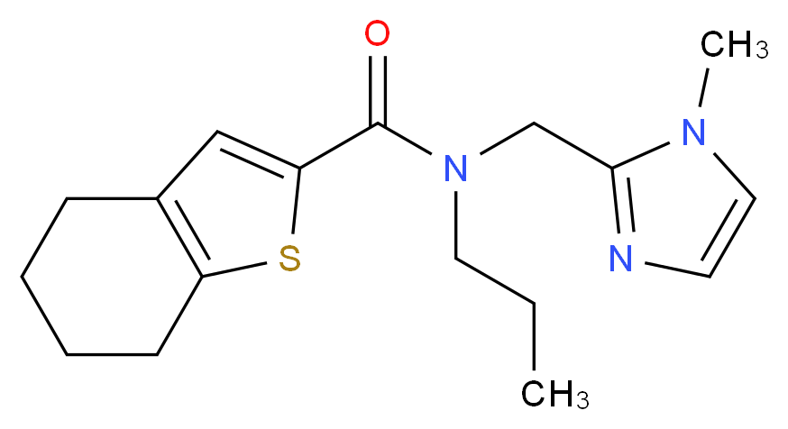 N-[(1-methyl-1H-imidazol-2-yl)methyl]-N-propyl-4,5,6,7-tetrahydro-1-benzothiophene-2-carboxamide_Molecular_structure_CAS_)