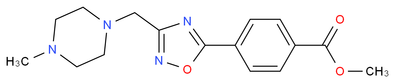 methyl 4-{3-[(4-methylpiperazin-1-yl)methyl]-1,2,4-oxadiazol-5-yl}benzoate_Molecular_structure_CAS_)