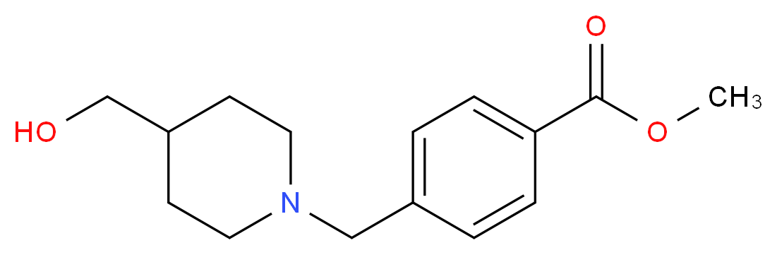 methyl 4-{[4-(hydroxymethyl)piperidin-1-yl]methyl}benzoate_Molecular_structure_CAS_)