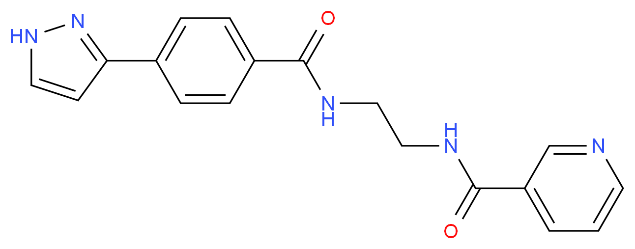 N-(2-{[4-(1H-pyrazol-3-yl)benzoyl]amino}ethyl)nicotinamide_Molecular_structure_CAS_)