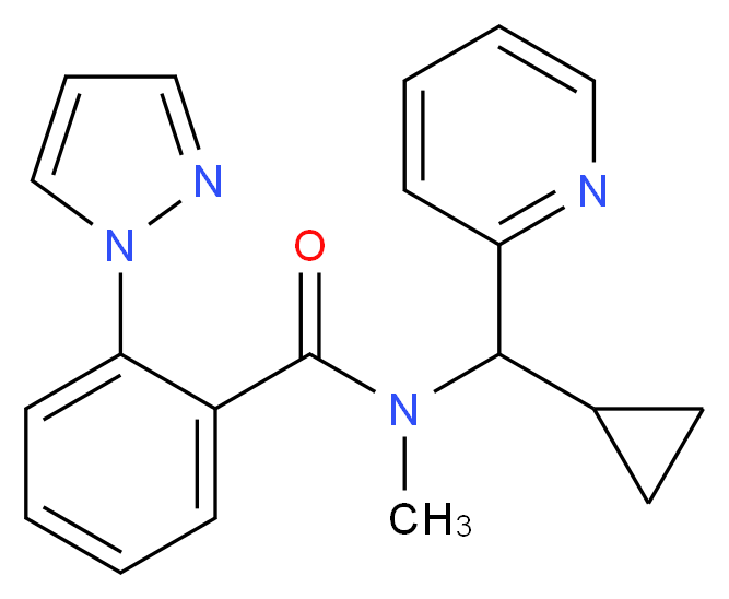N-[cyclopropyl(pyridin-2-yl)methyl]-N-methyl-2-(1H-pyrazol-1-yl)benzamide_Molecular_structure_CAS_)
