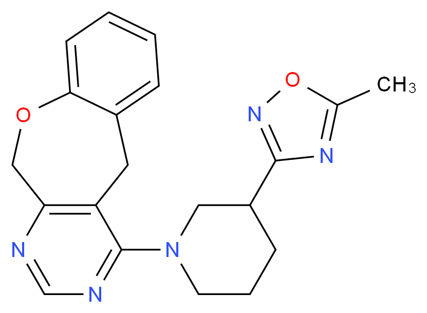 4-[3-(5-methyl-1,2,4-oxadiazol-3-yl)piperidin-1-yl]-5,11-dihydro[1]benzoxepino[3,4-d]pyrimidine_Molecular_structure_CAS_)